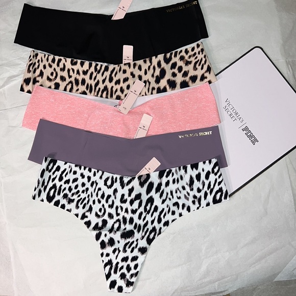 5 pk No Show THONG Victoria's Secret Panties Underwear XL - Picture 8 of 14